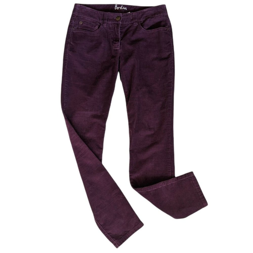 Boden Plum Corduroy Pants Woman's 4p Medium Rise
